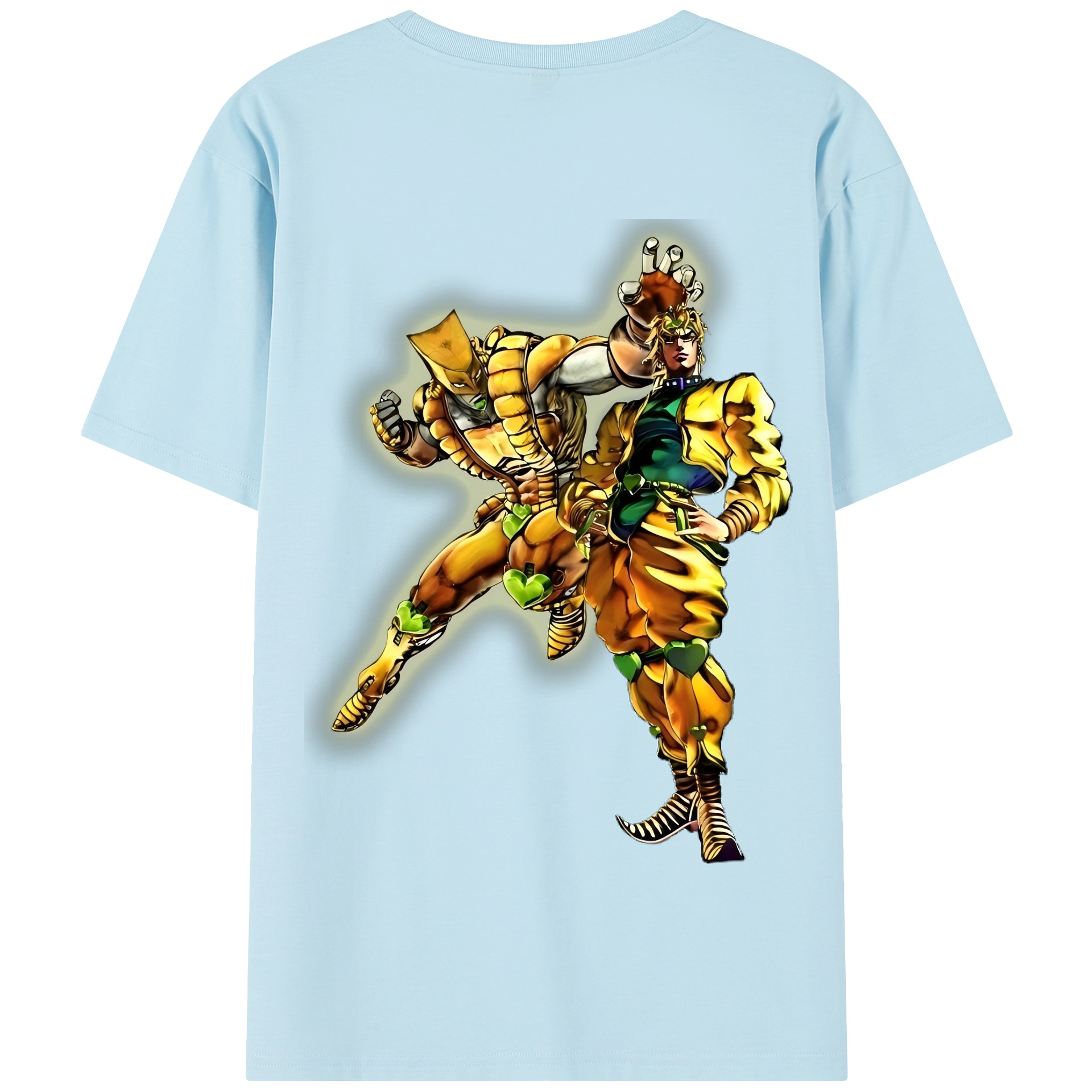 （画像用） ジョジョの奇妙な冒険 ディオ?ブランドー JoJo's Bizarre Adventure Dio Brando 綿100％半袖Tシャツ（背面プリント）